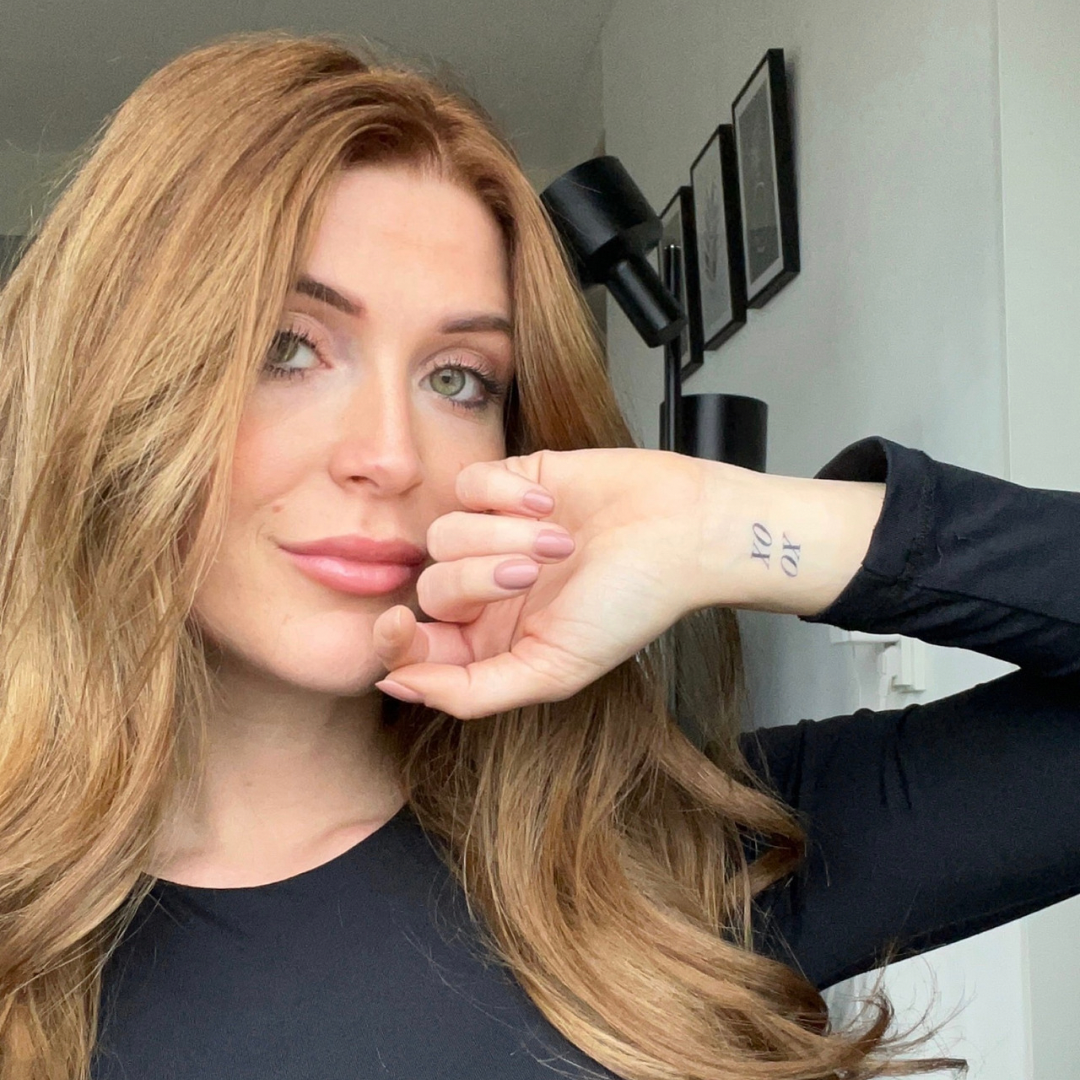 Tymczasowy tatuaż xo xo