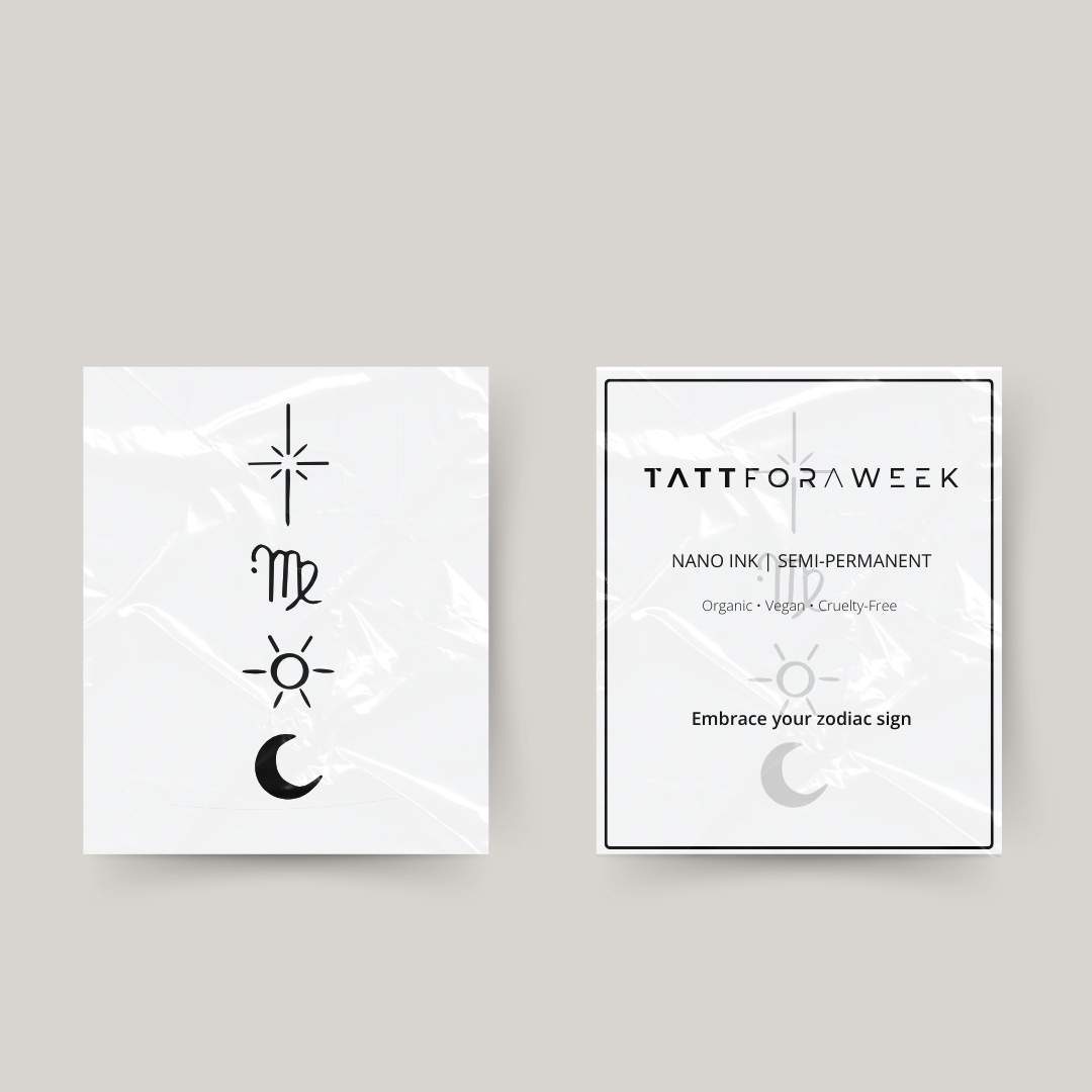 Tijdelijke tattoo Virgo universum