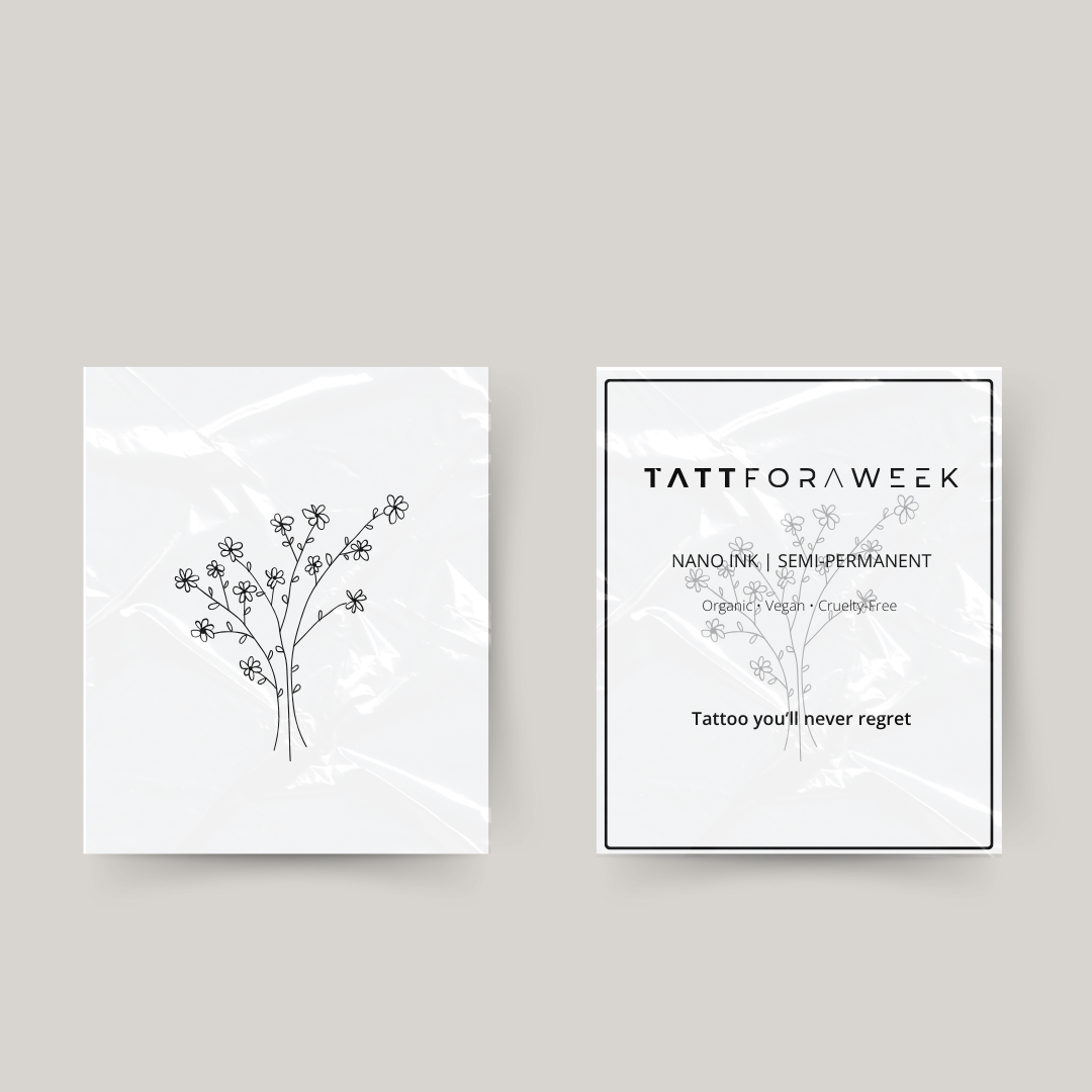 Tymczasowy tatuaż bukiet kwiatów