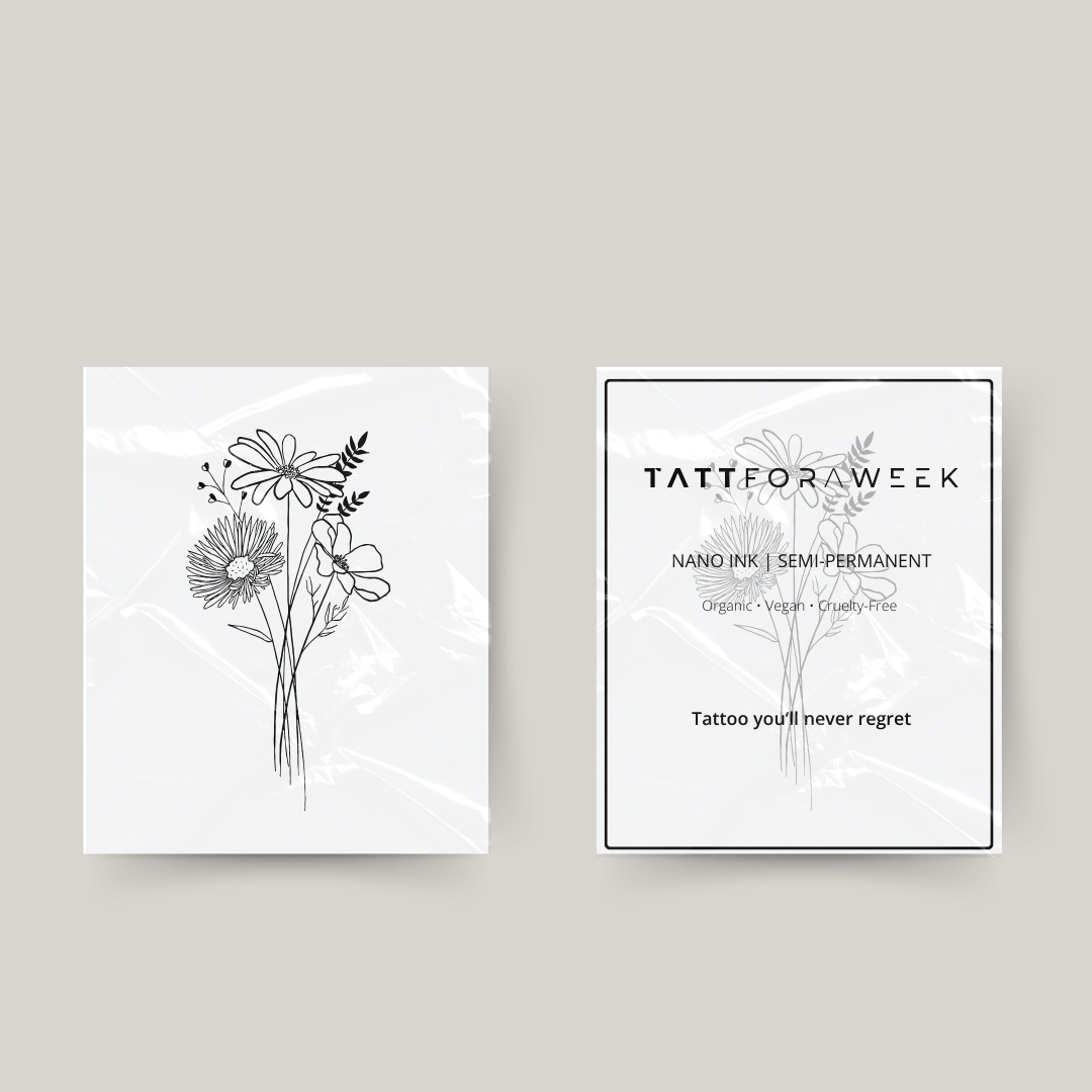 Tymczasowe tatuaże z kwiatami