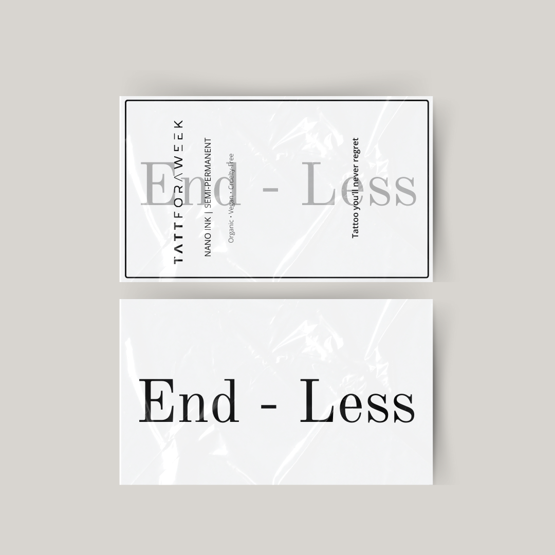 Tymczasowe zakończenie tatuażu - mniej