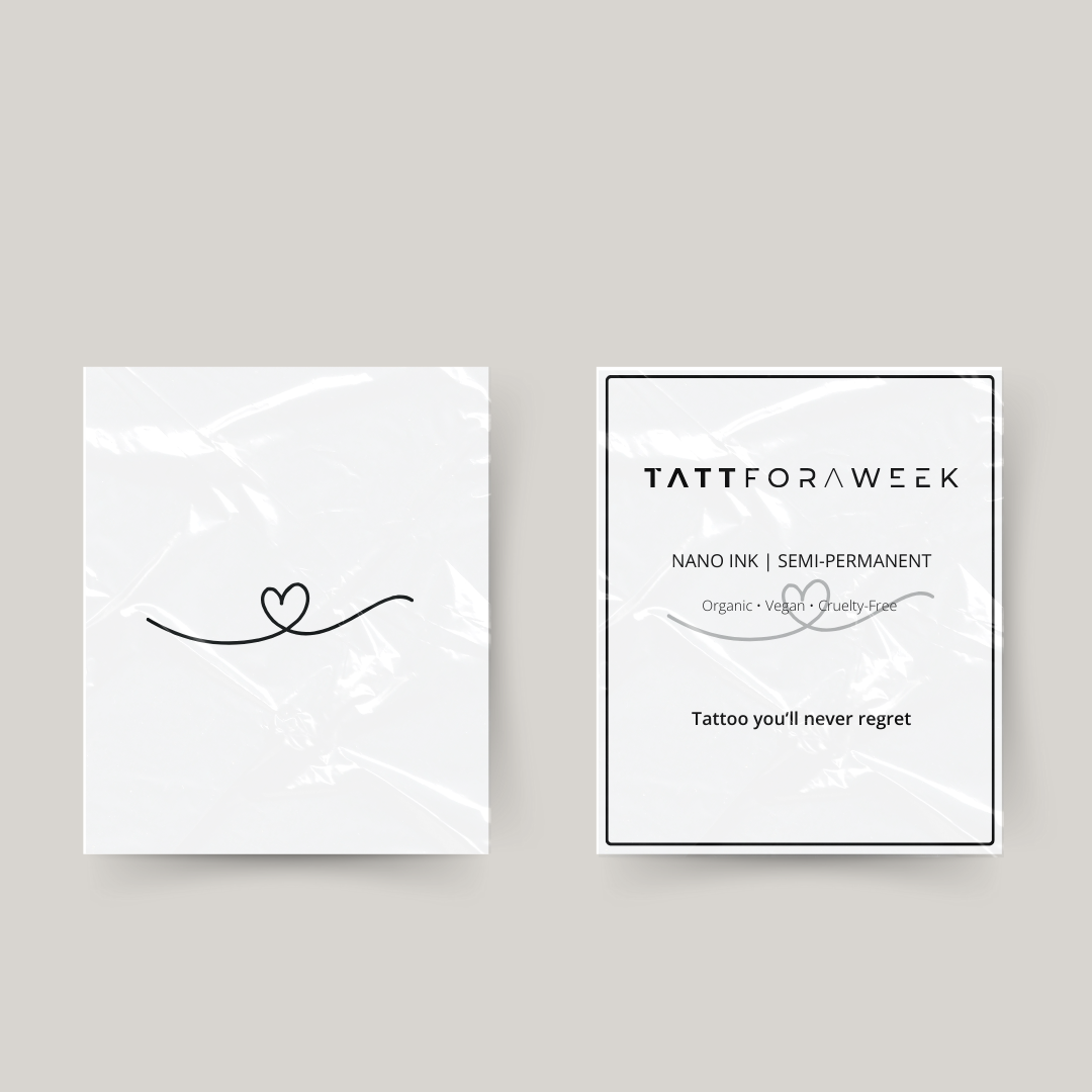 Tymczasowy tatuaż serduszko z pętelką