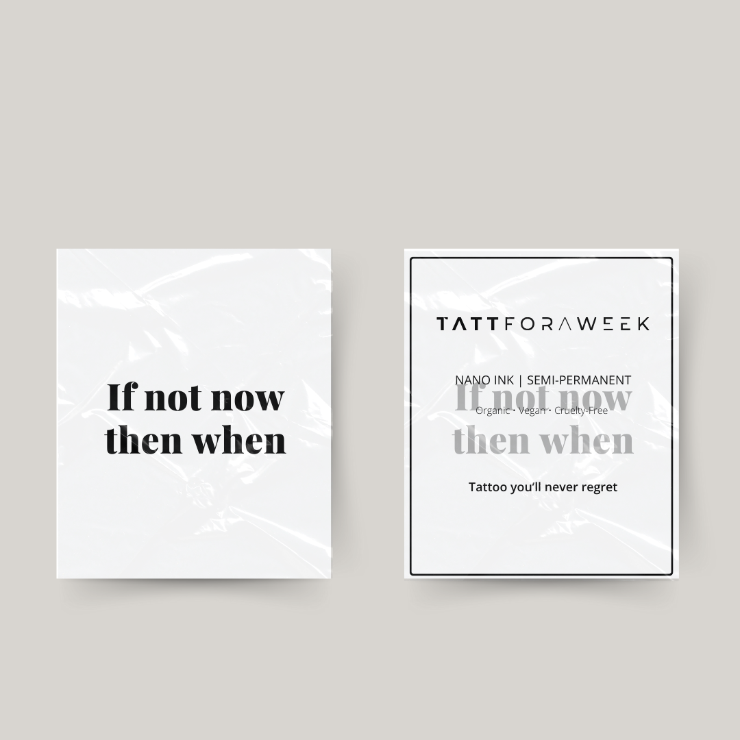 Tymczasowy tatuaż, jeśli nie teraz, to kiedy
