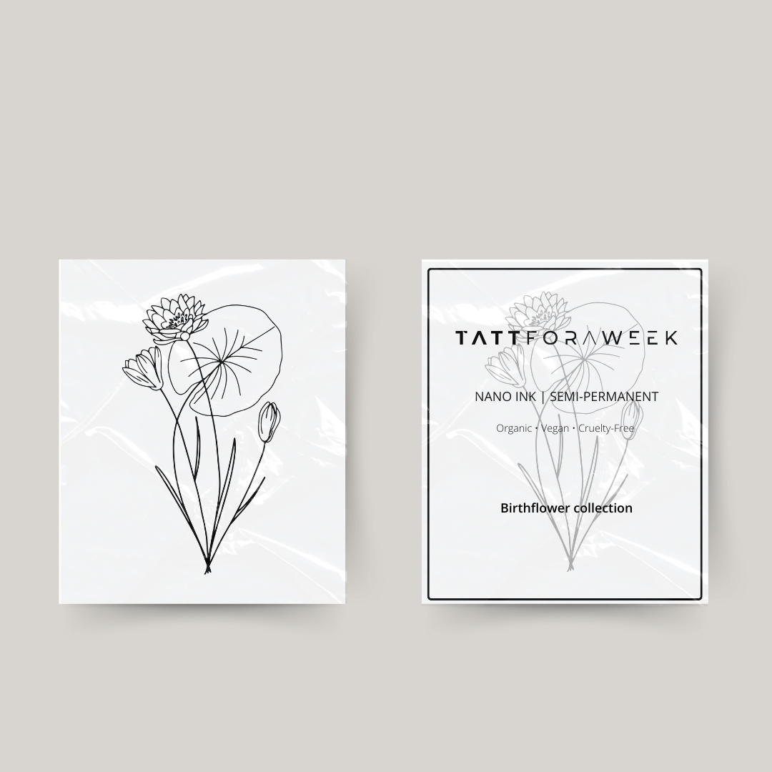 Tymczasowy tatuaż kwiat urodzinowy lipiec