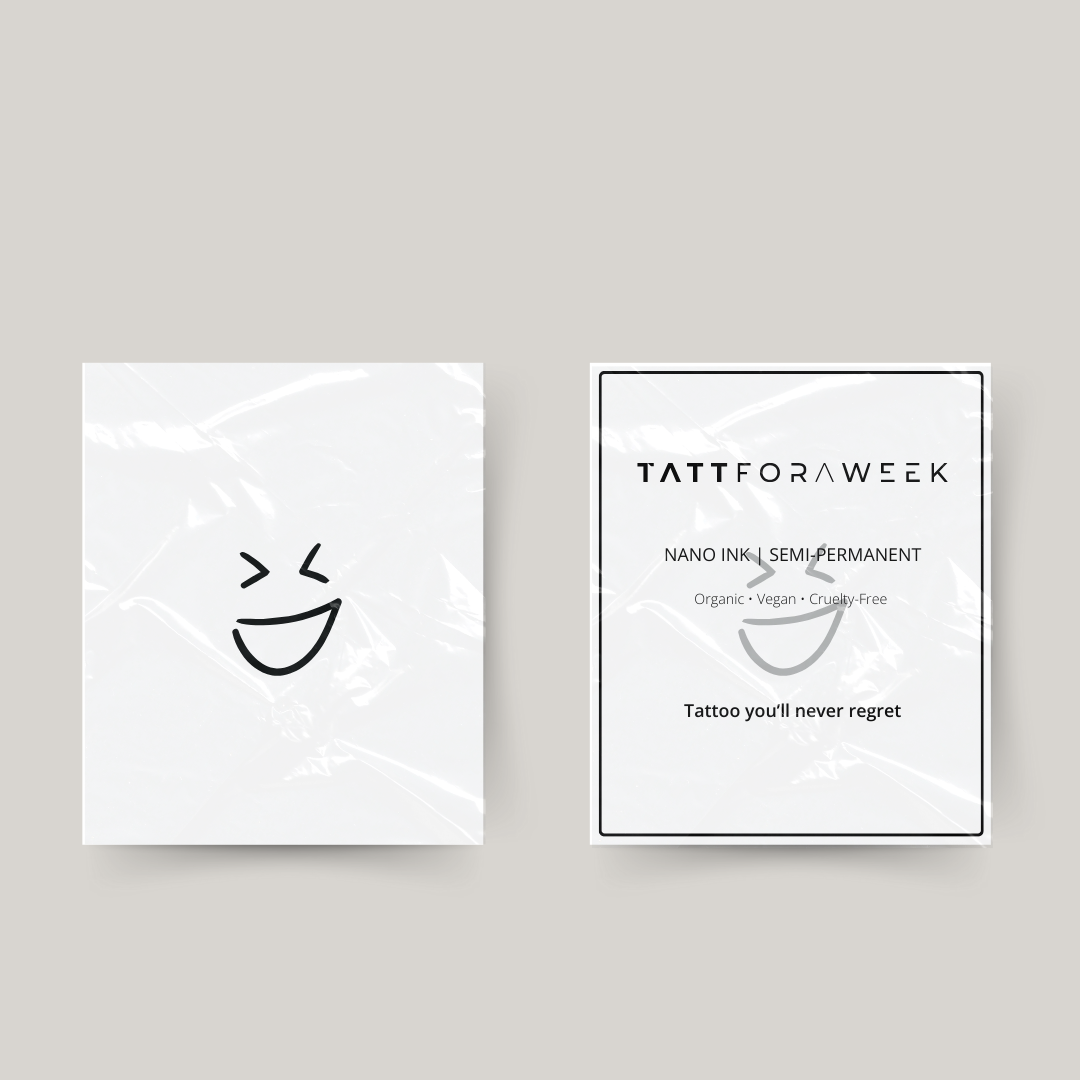 Tymczasowy tatuaż uśmiechnięta buźka