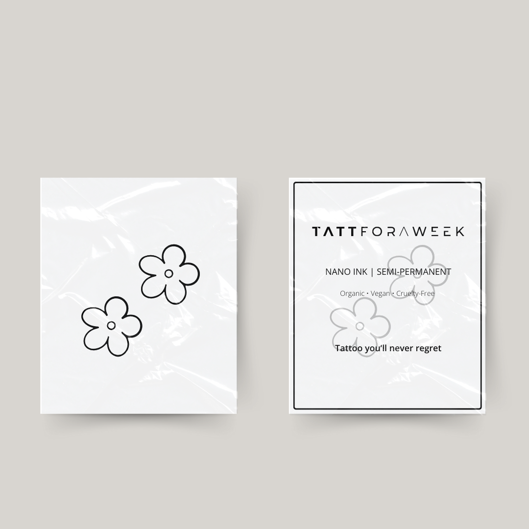 Tymczasowe tatuaże z kwiatkami