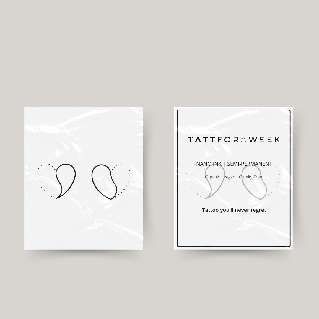 Tymczasowy tatuaż z serduszkami