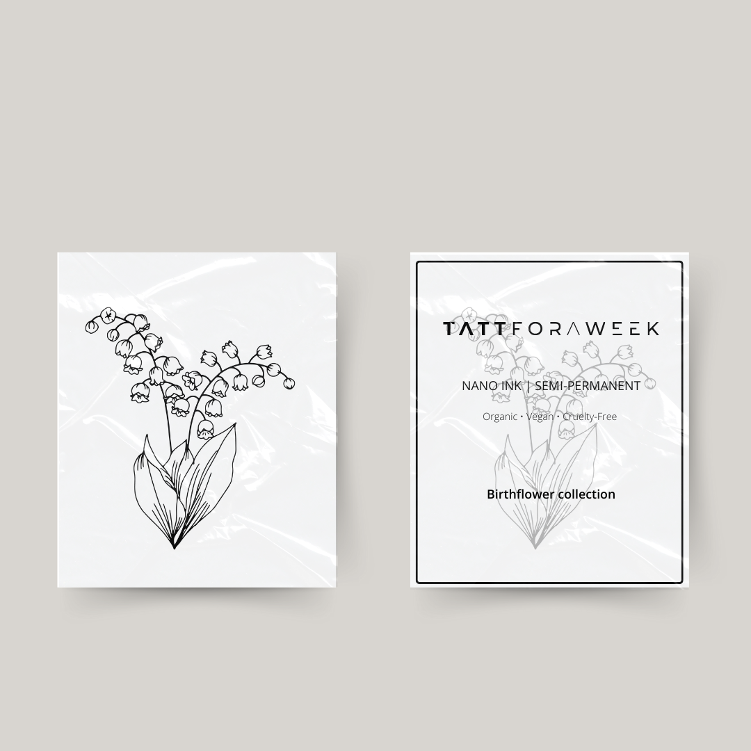 Tymczasowy tatuaż kwiat urodzinowy maj