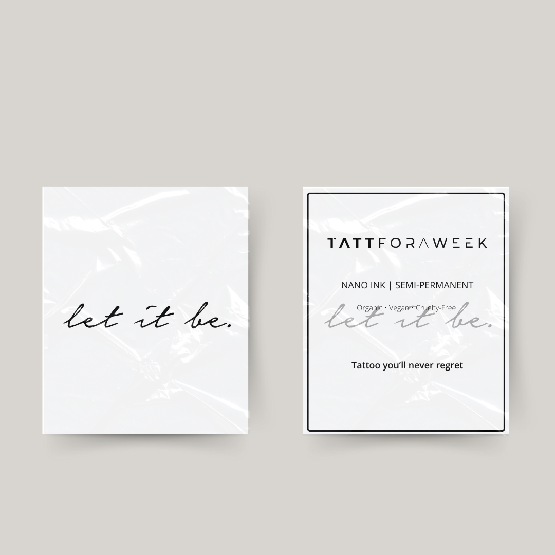 Tymczasowy tatuaż let it be