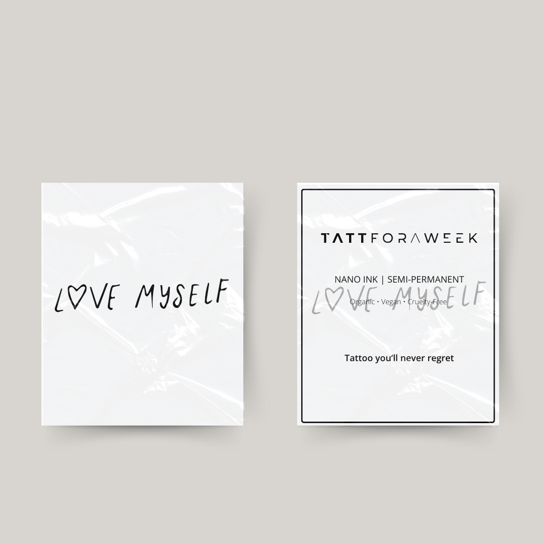 Tymczasowy tatuaż kocham siebie