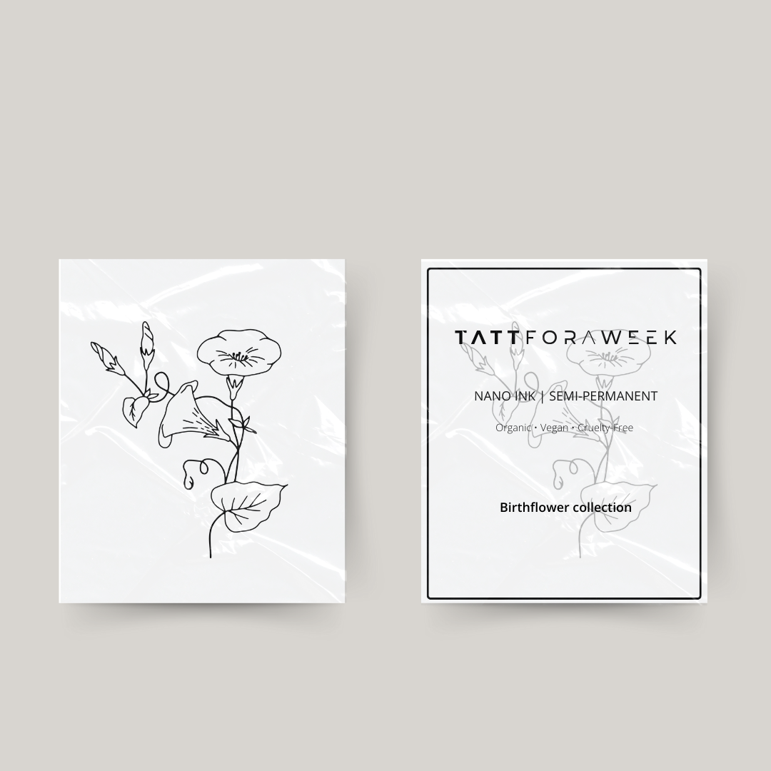 Tymczasowy tatuaż kwiat urodzinowy wrzesień