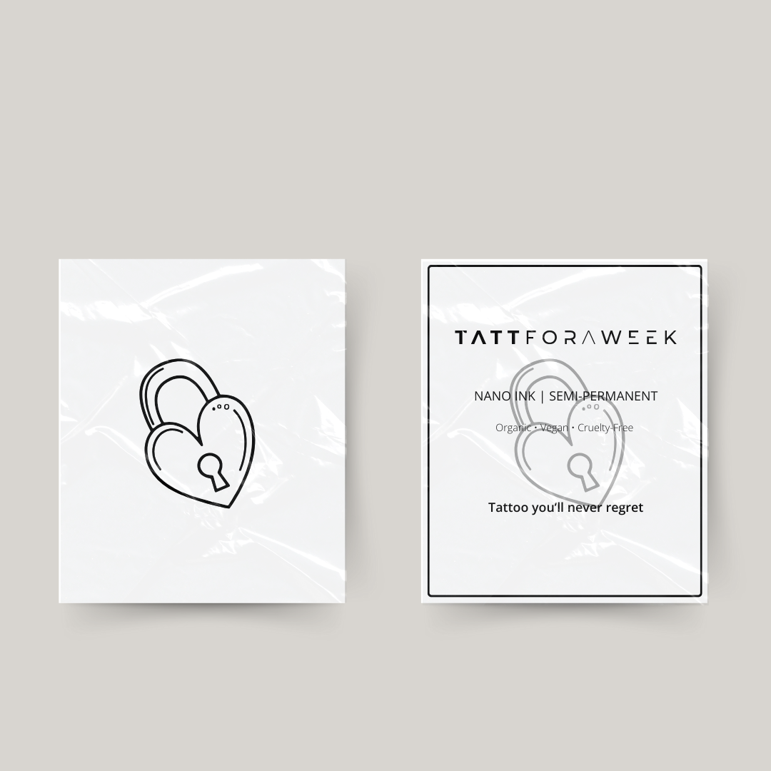 Tymczasowy tatuaż z zamkiem miłości