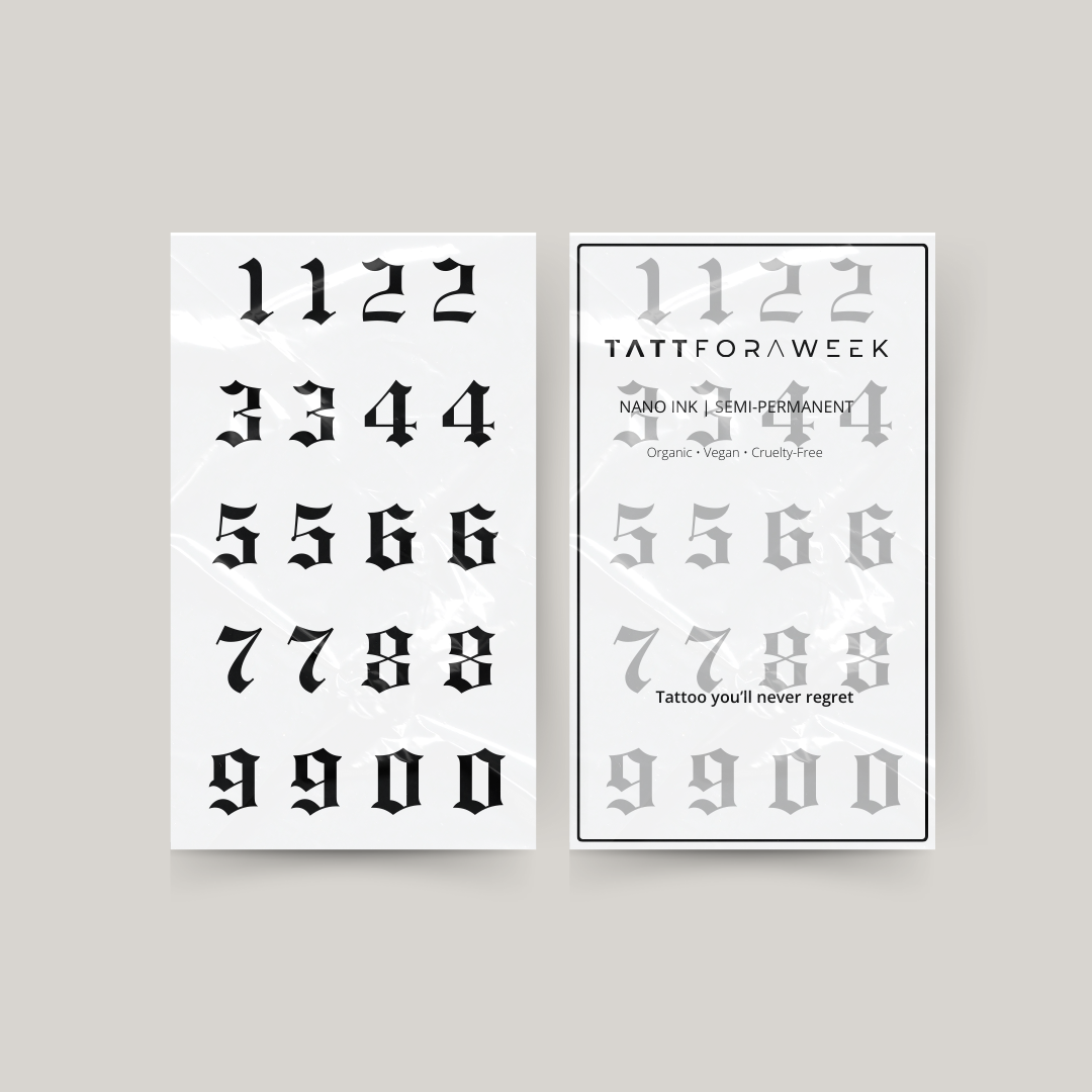 Tymczasowe tatuaże cyfry