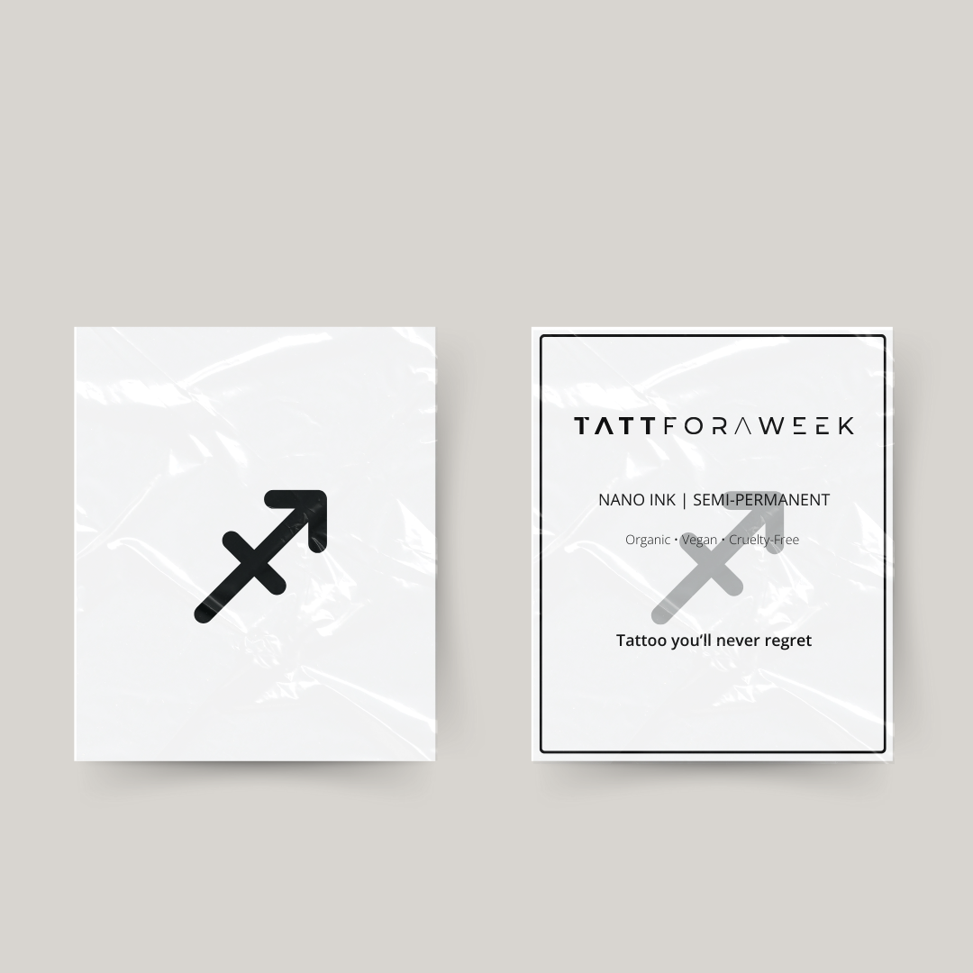 Tymczasowy tatuaż znak zodiaku strzelec