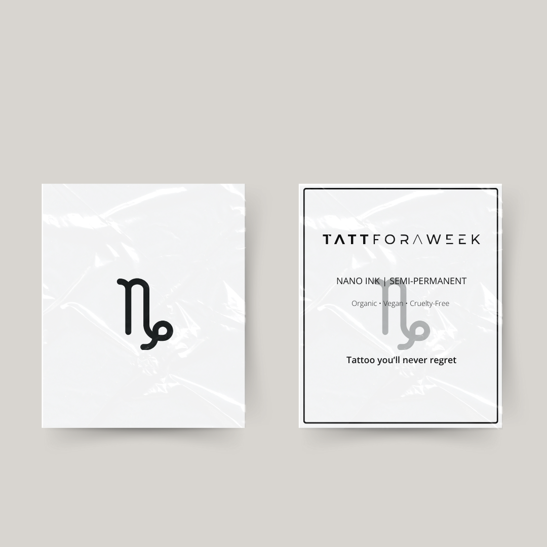 Tymczasowy tatuaż znak zodiaku koziorożec