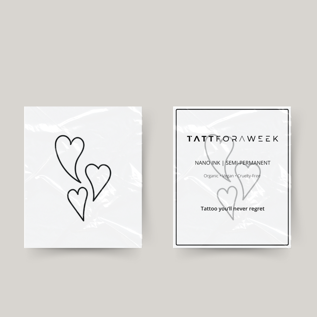 Tymczasowy tatuaż wznoszące się serduszka