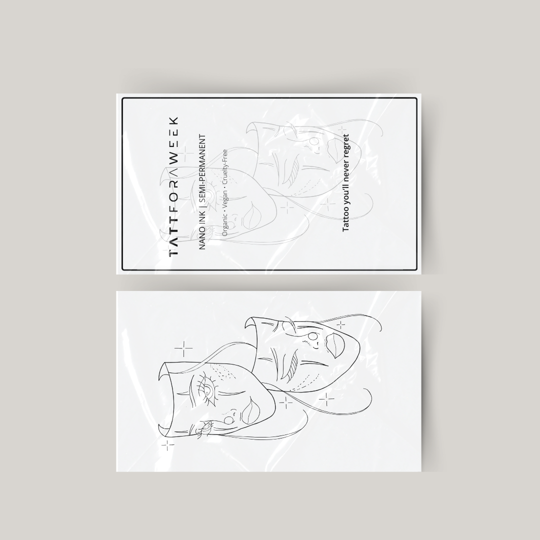 Tymczasowy tatuaż dwa twarze