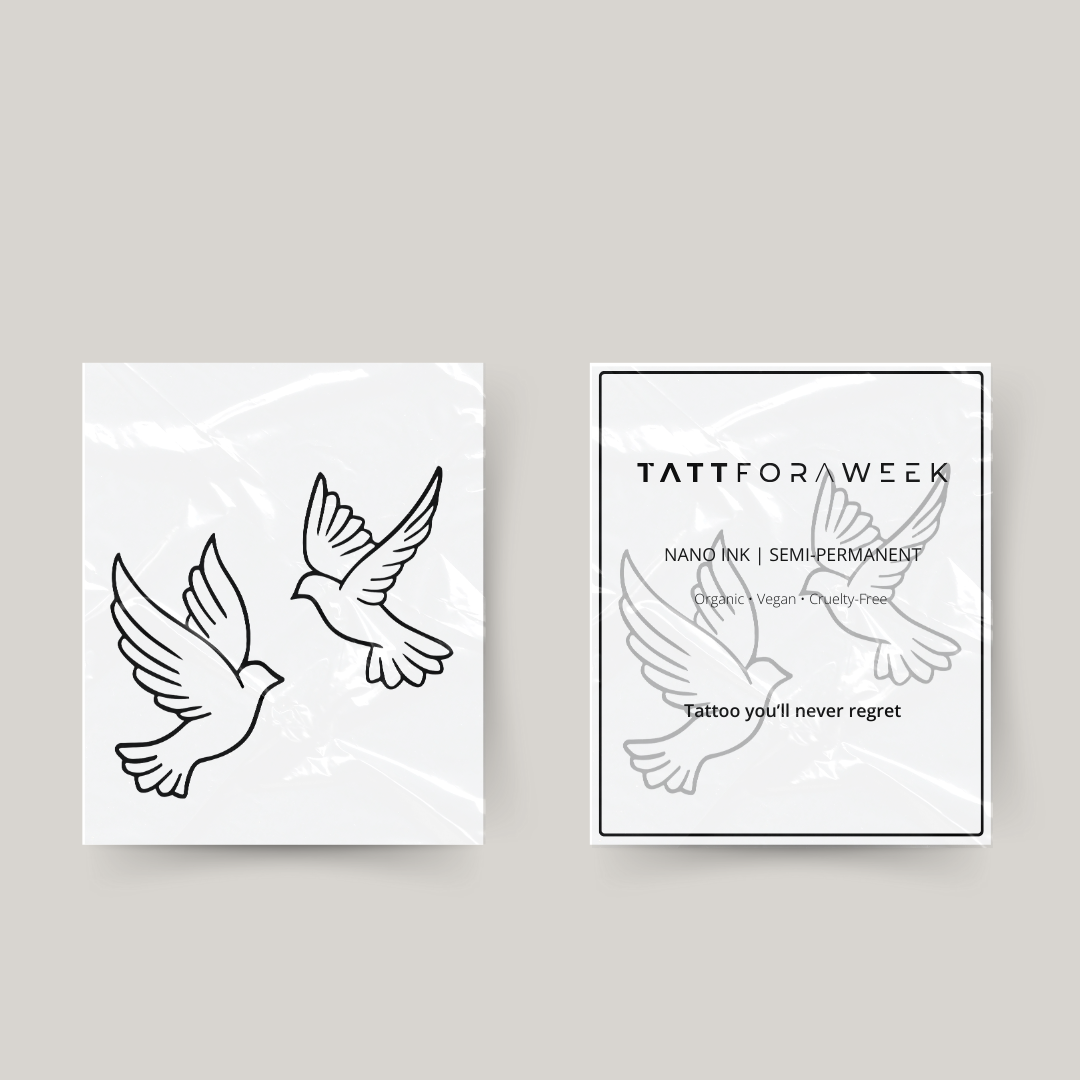 Tymczasowy tatuaż latające ptaki
