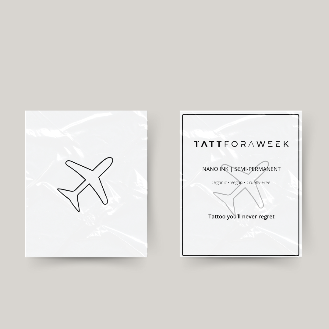 Samolot z tymczasowym tatuażem