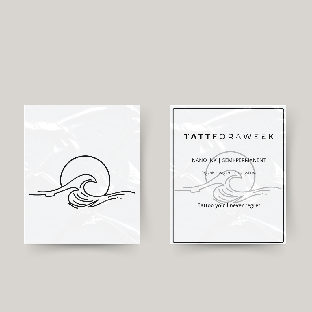 Tymczasowy tatuaż morze, słońce i fale