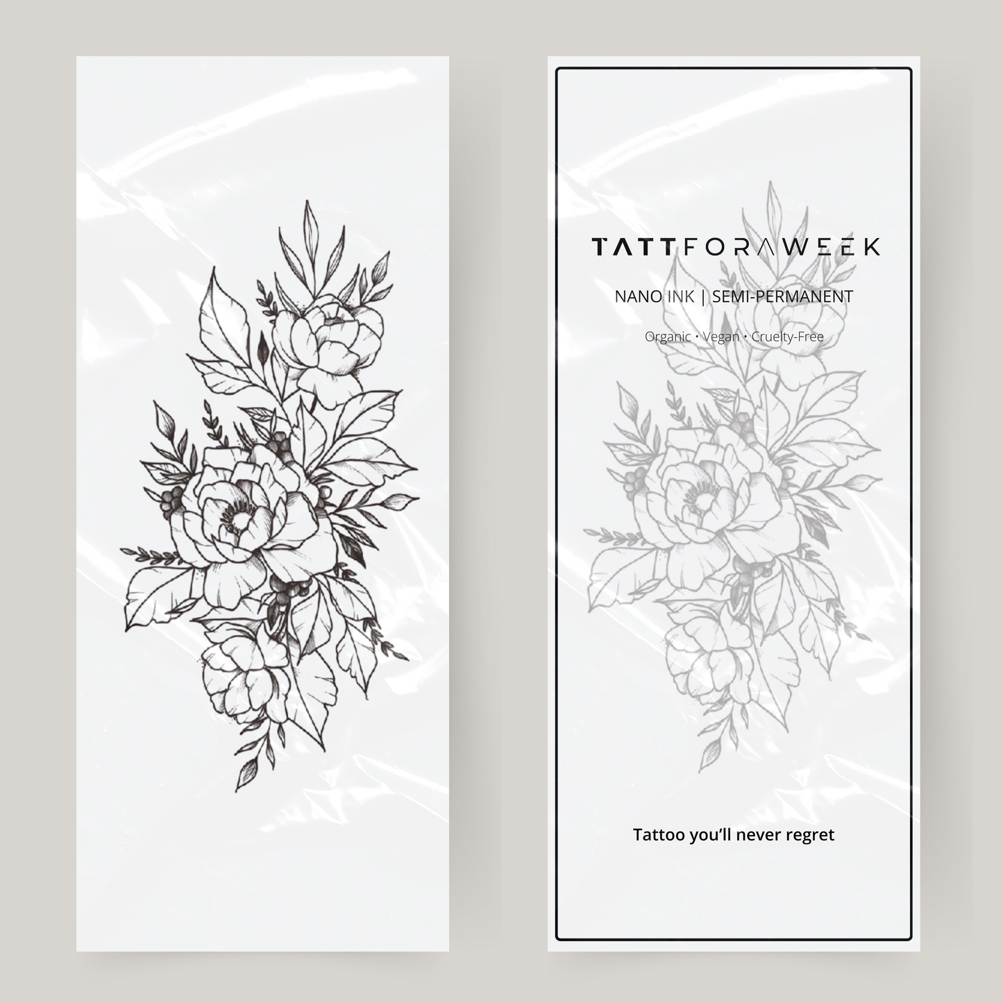 Duży krzew róży ze sztucznym tatuażem