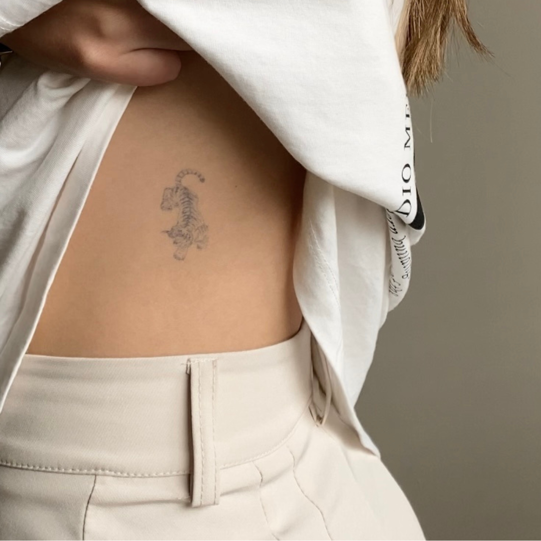 Tymczasowy tatuaż tygrysa