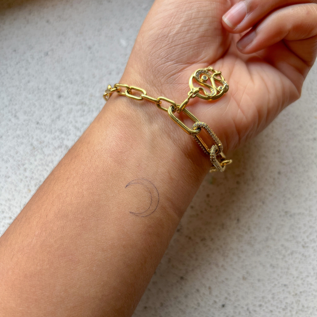 Tymczasowy tatuaż księżyc