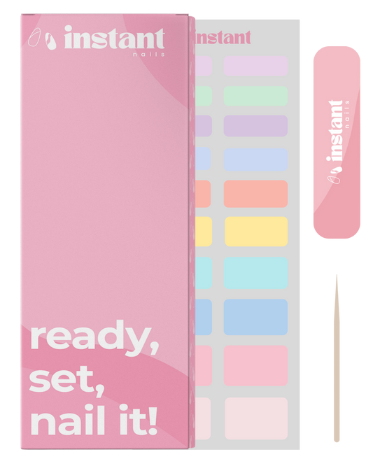 Naklejki na paznokcie pastelowa tęcza