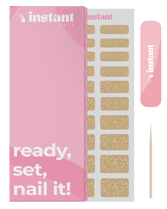 Naklejki na paznokcie błyszczące złoto