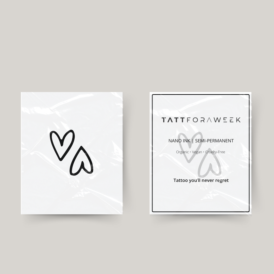 Tymczasowy tatuaż 2 serduszka