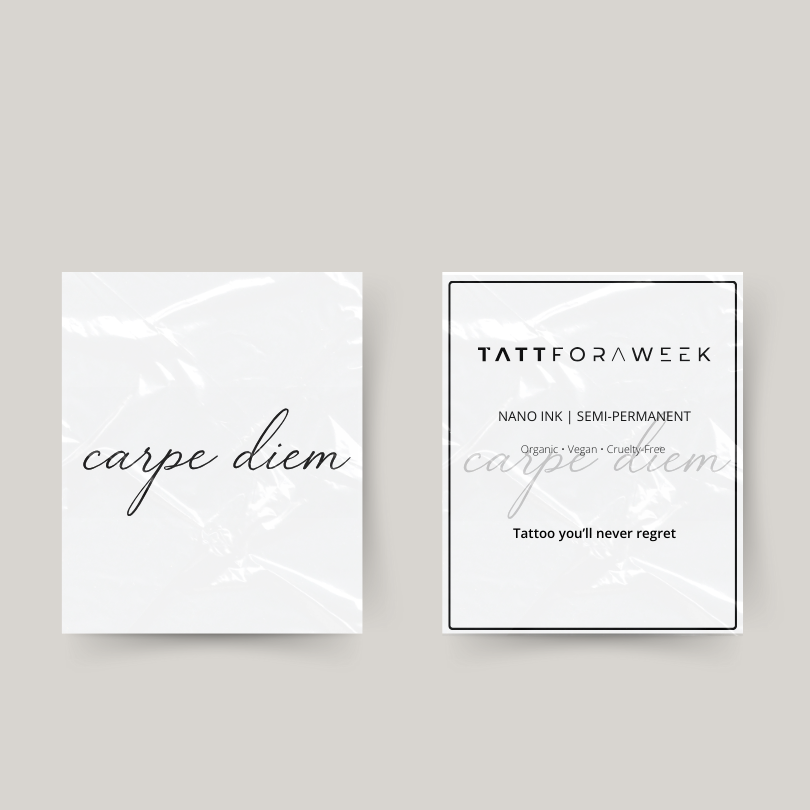 Tymczasowy tatuaż carpe diem