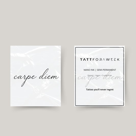Tymczasowy tatuaż carpe diem