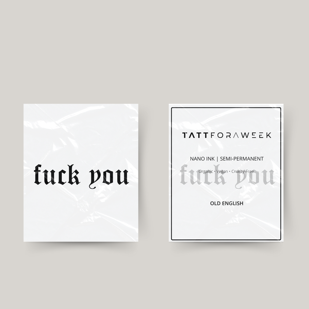 Tijdelijke tattoo fuck you
