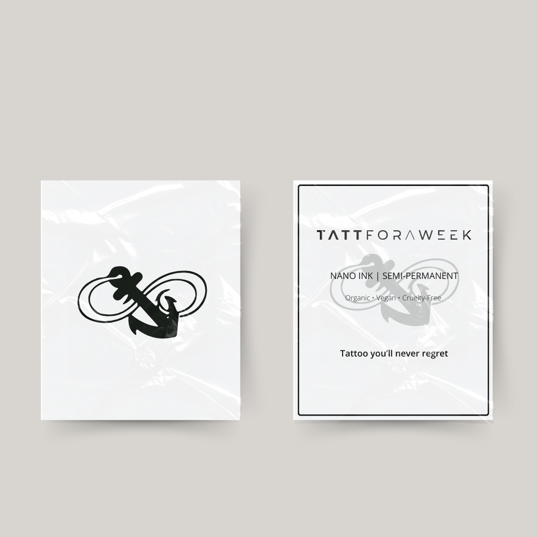 Tymczasowy tatuaż nieskończoność kotwica