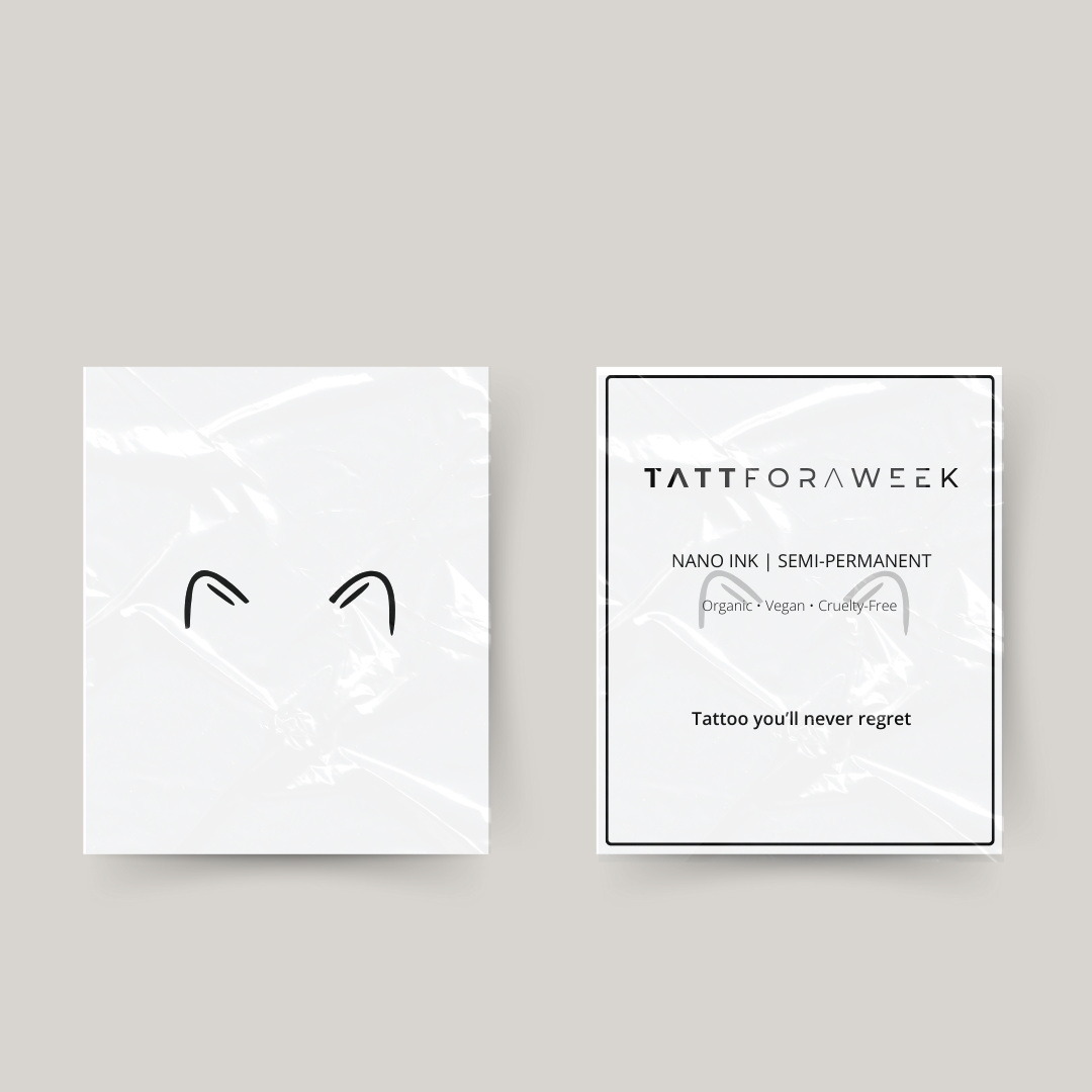 Tymczasowy tatuaż uszy kota