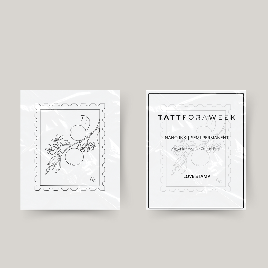 Tijdelijke tattoo postzegel sinasappelboom