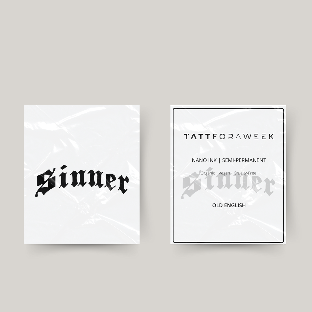 Tijdelijke tattoo sinner