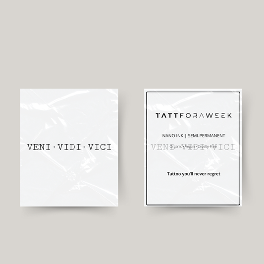 Tymczasowy tatuaż veni vidi vici