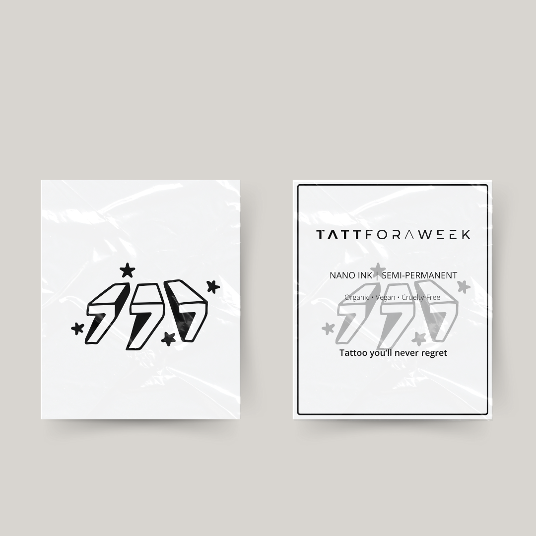 Tymczasowy tatuaż 777 iskierki