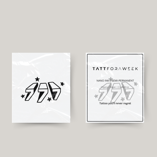 Tymczasowy tatuaż 777 iskierki