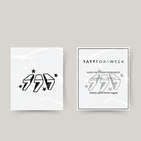 Tymczasowy tatuaż 777 iskierki