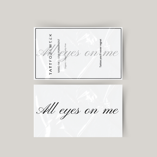 Tymczasowy tatuaż, wszystkie oczy skierowane na mnie