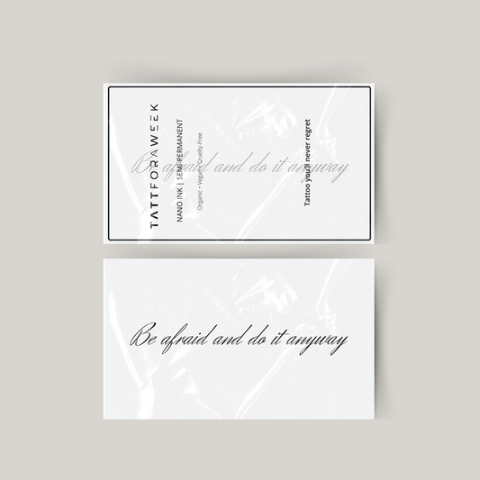 Tatuaż Tijdelijke bój się i zrób to mimo wszystko