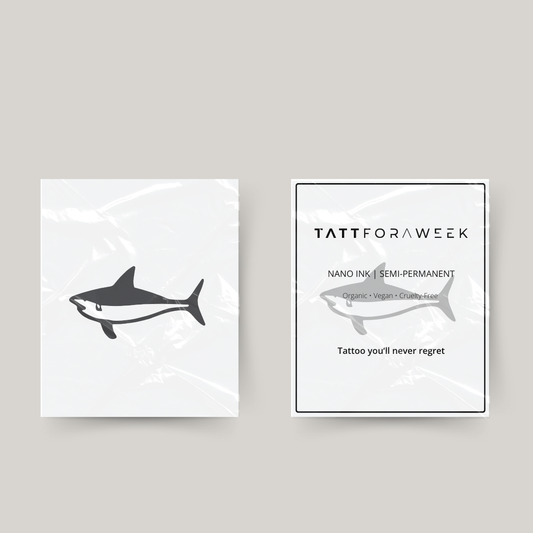 Tymczasowy tatuaż niebieski rekin