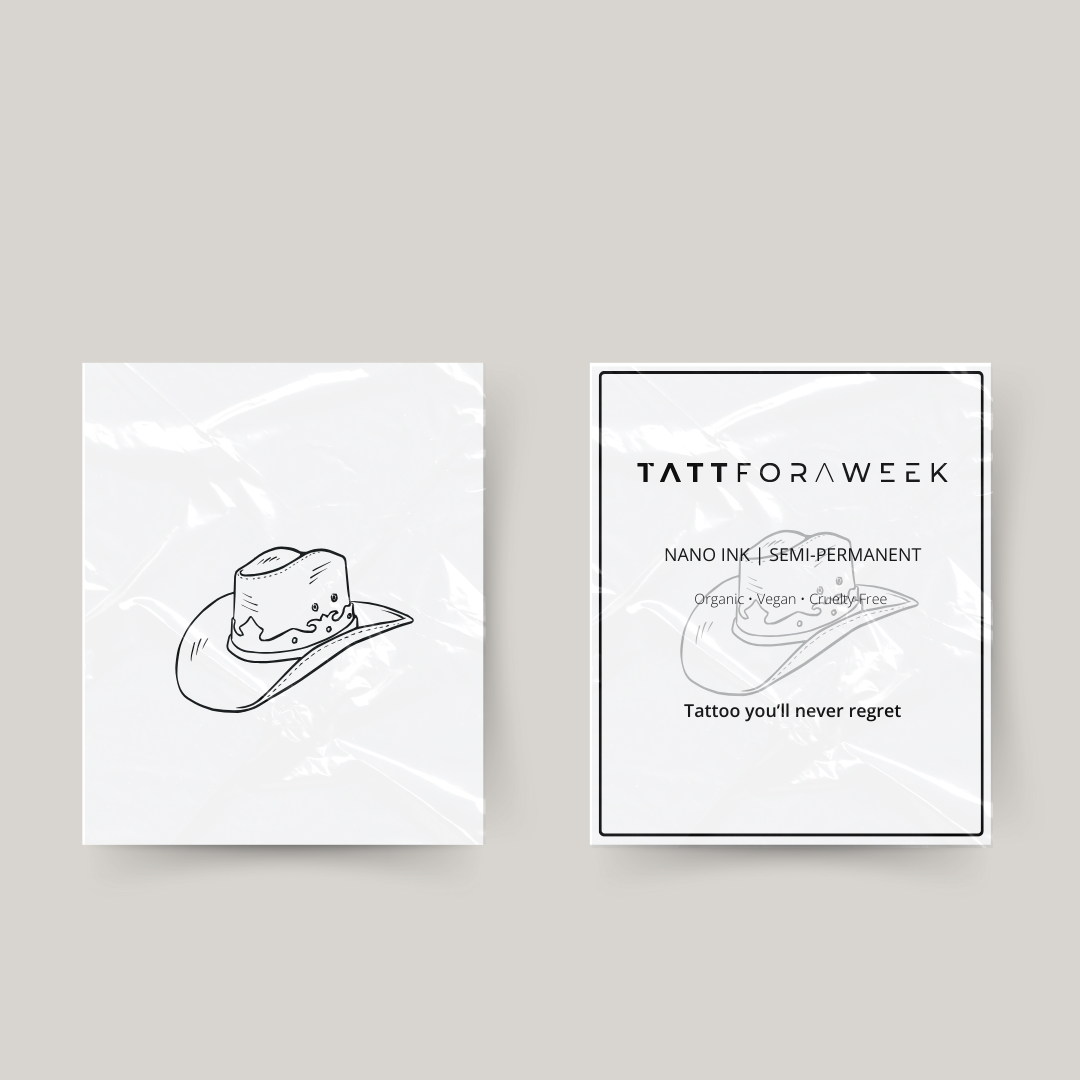 Tymczasowy tatuaż kapelusz kowbojski