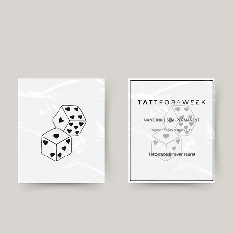 Tymczasowe tatuaże kostki do gry