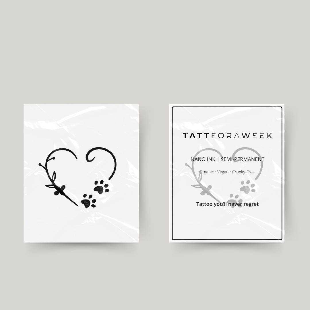 Tymczasowy tatuaż miłość psa