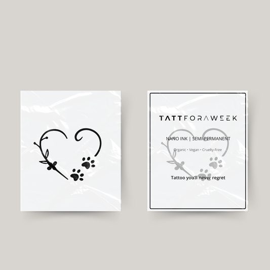 Tymczasowy tatuaż miłość psa