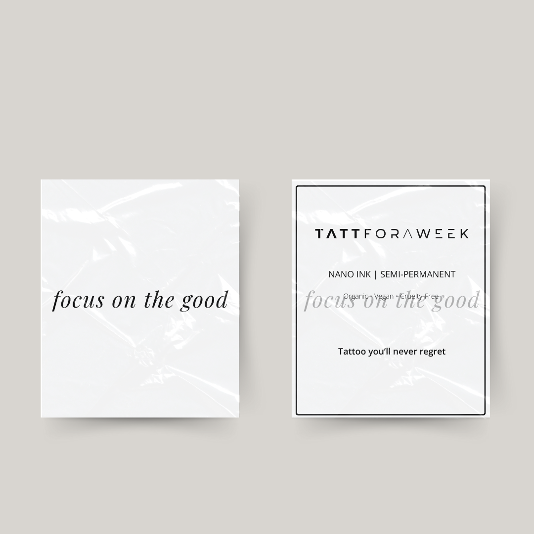 Tymczasowy tatuaż skupiający się na dobru