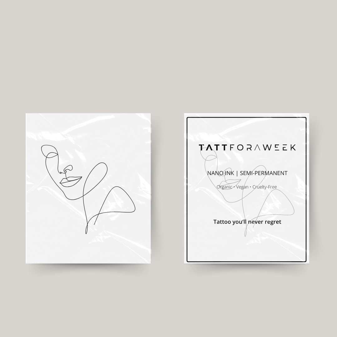 Tymczasowy tatuaż na twarzy fineline